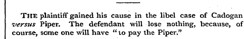 The plaintiff gained his cause in the li...