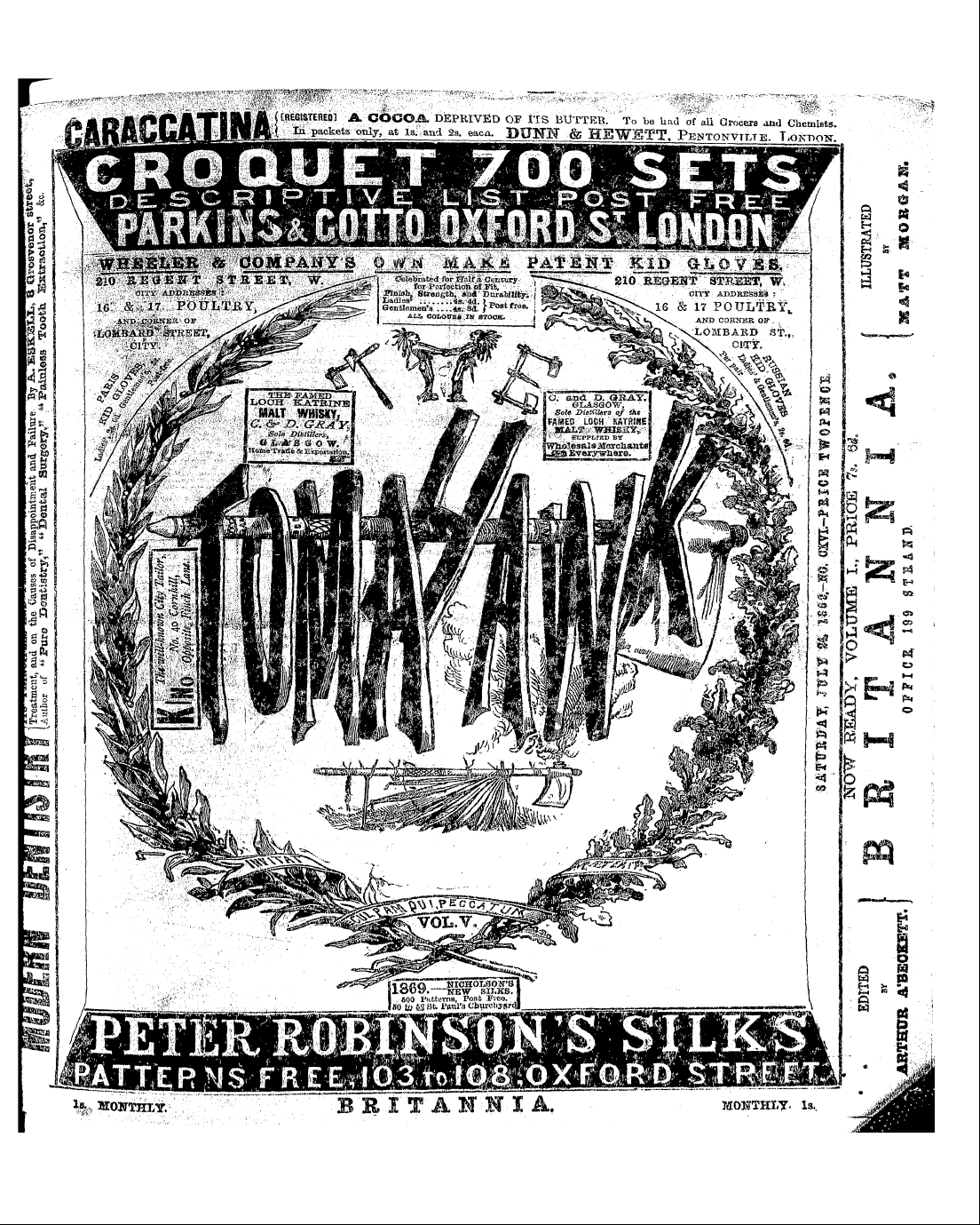 Tomahawk (1867-1870): jS F Y, 1st edition - ¦Ii Ti 0^ G 3 T \ I 7 ^ ^ ^ M ^R S £ ' ^...