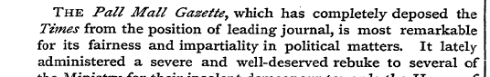 The Pall Mall Gazette, which has complet...