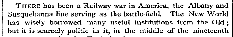 There has been a Railway war in America,...