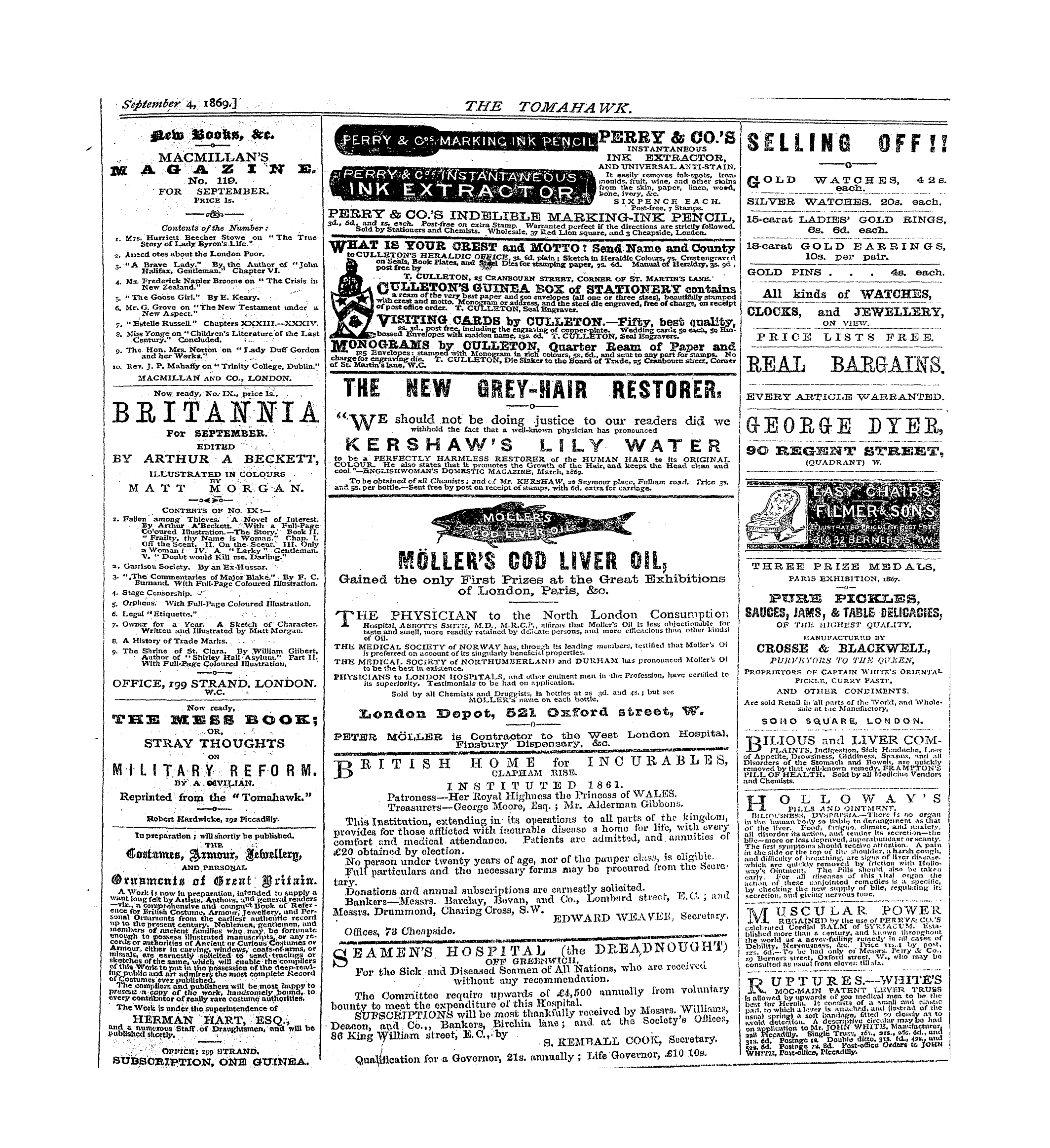 Tomahawk (1867-1870): jS F Y, 1st edition: 15