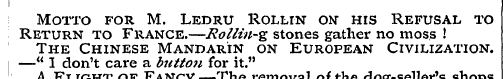 Motto for M. Ledru Rollin on- his Refusa...