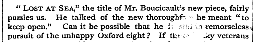 li Lost at Sea," the title of Mr. Boucic...