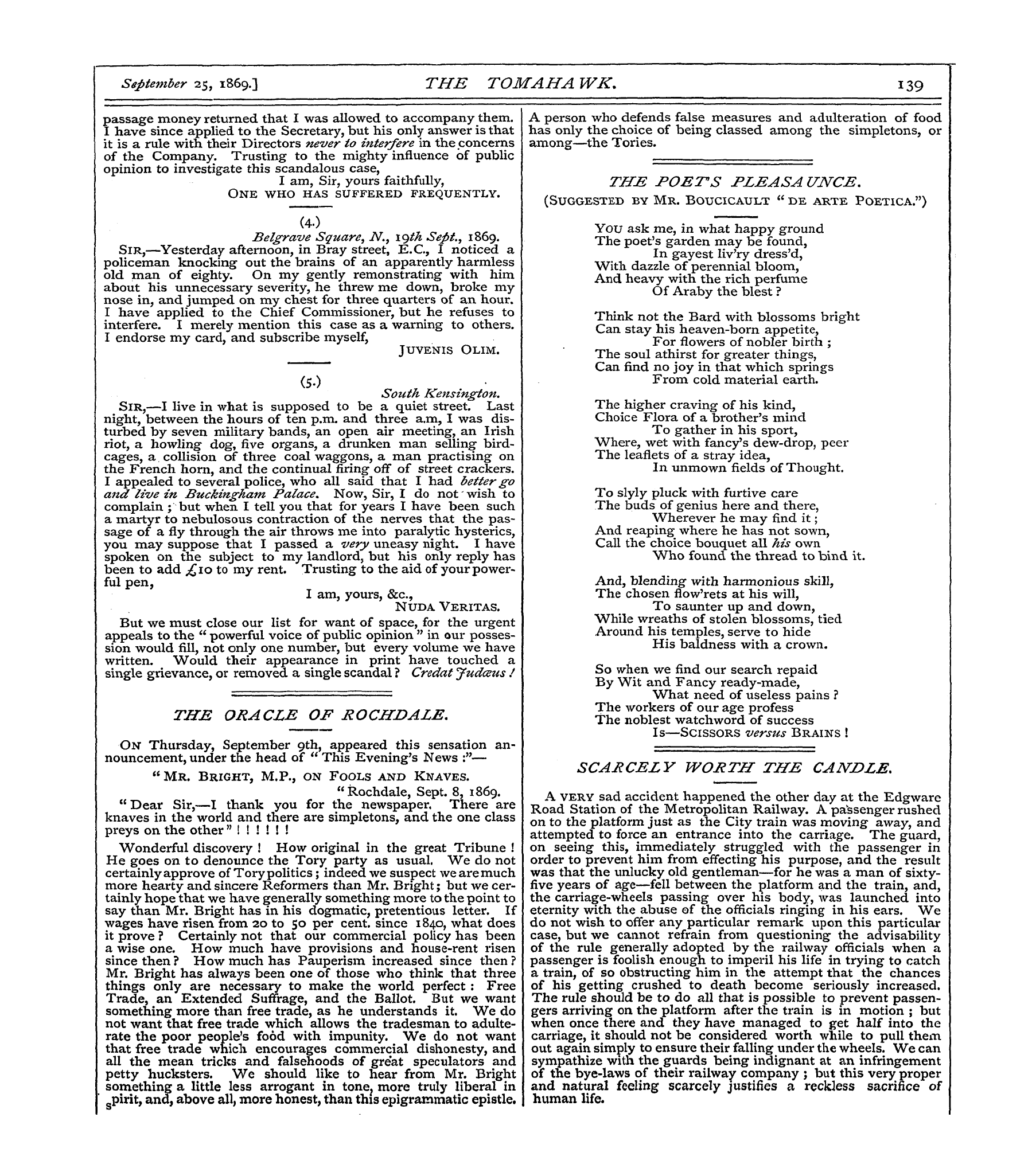 Tomahawk (1867-1870): jS F Y, 1st edition: 3