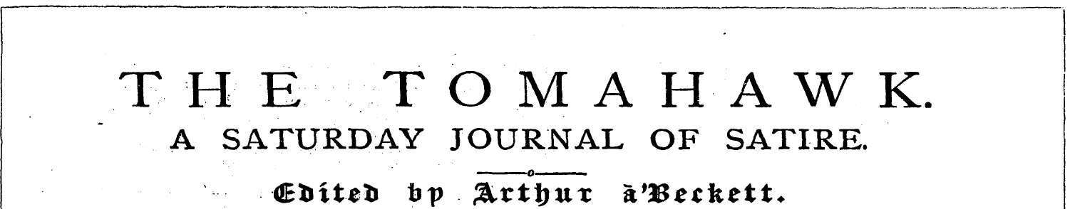 T H E T O M A HAW K. A SATURDAY JOURNAL ...