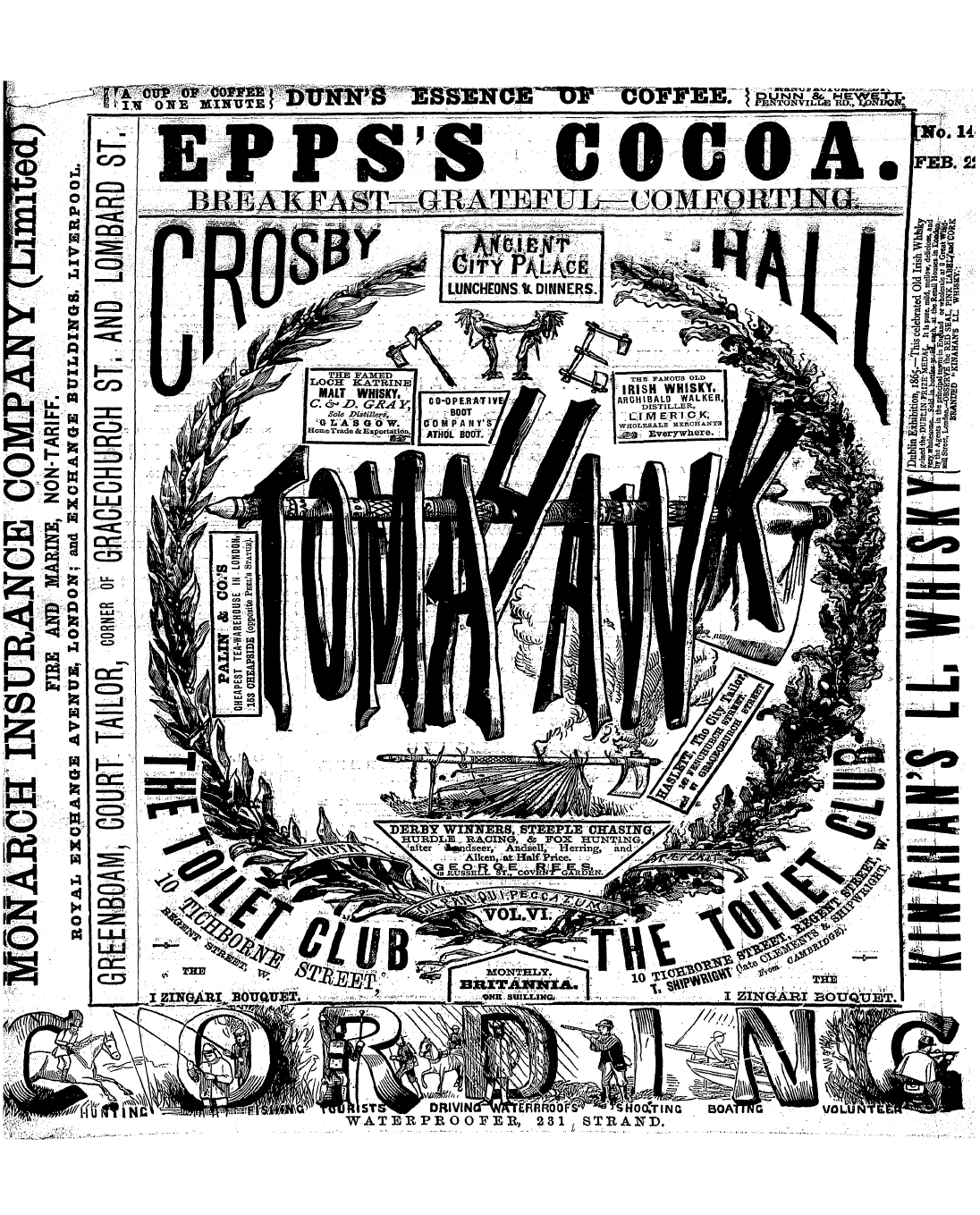 Tomahawk (1867-1870): jS F Y, 1st edition - S Eppss Cocoa. 3 A I 2 J S .. Pnfjspv .,...