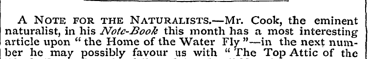 naturalist A Note , in for his Note the ...