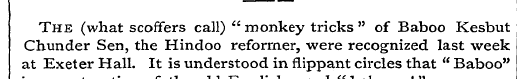 The (what scoffers call) " monkey tricks...