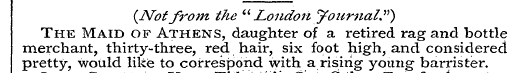 (Notfrom the "London Journal") The Maid ...