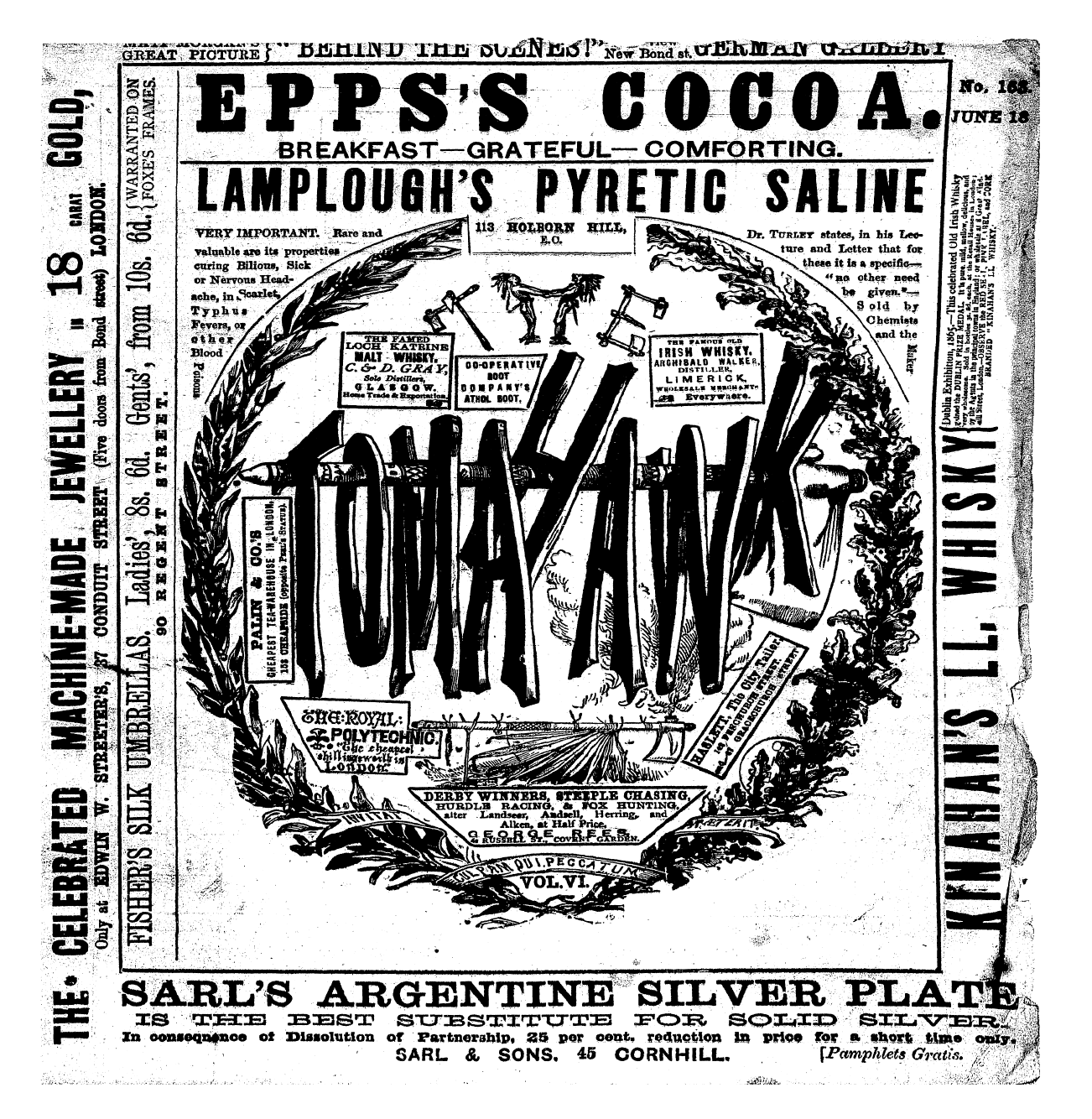 Tomahawk (1867-1870): jS F Y, 1st edition - E P P S' S C 0 C 0 A. Breakfast Breakfast— —Grateful Grateful— — Comforting Comforting. . ,I