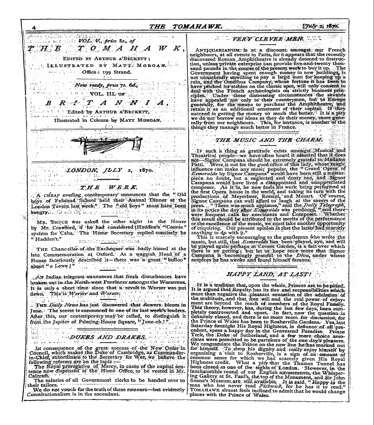 Tomahawk (1867-1870): jS F Y, 1st edition - ¦ _ ¦ ^¦-¦¦¦¦ - ¦ 'P^^^I^ Jmj^ ' ¦
