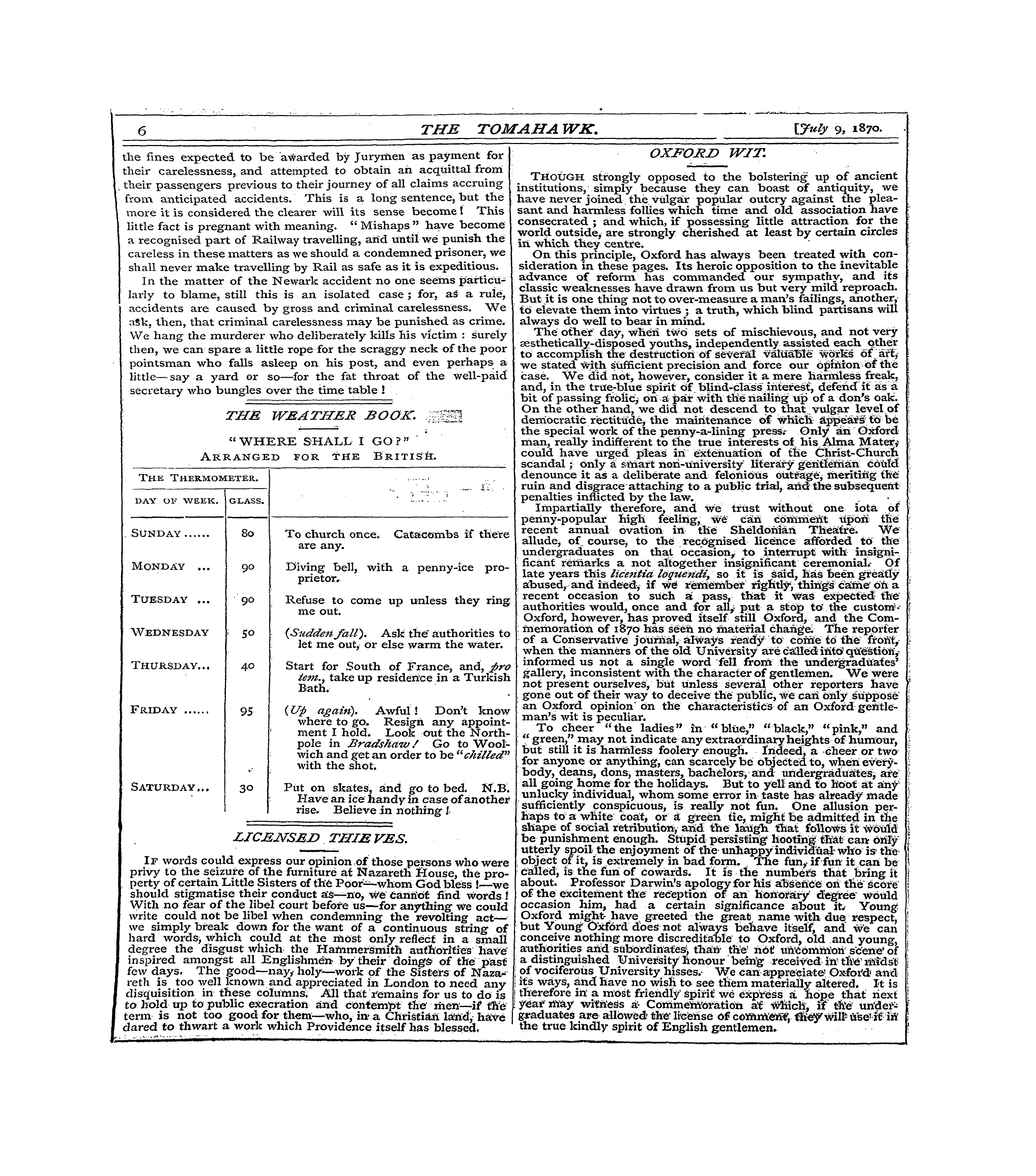 Tomahawk (1867-1870): jS F Y, 1st edition - Oxfomz) Wit.