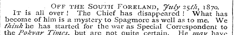 Off the South Foreland, July 25th1870. b...