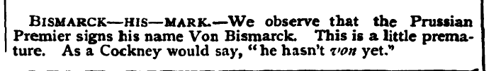 Bismarck—his—mark.—We observe that the P...