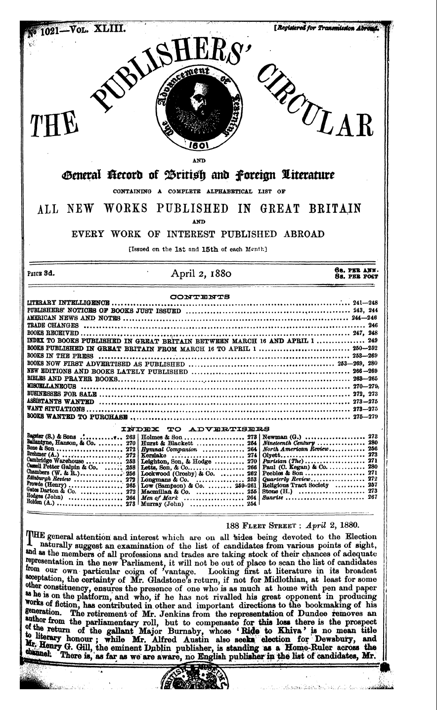 Publishers’ Circular (1880-1890)