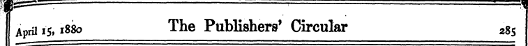 W ^== . ¦ ' ¦ a April 15,1880 The Publis...