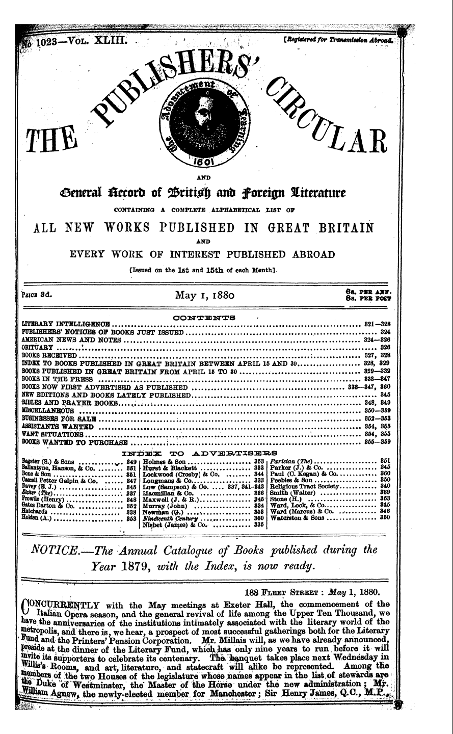 Publishers’ Circular (1880-1890)