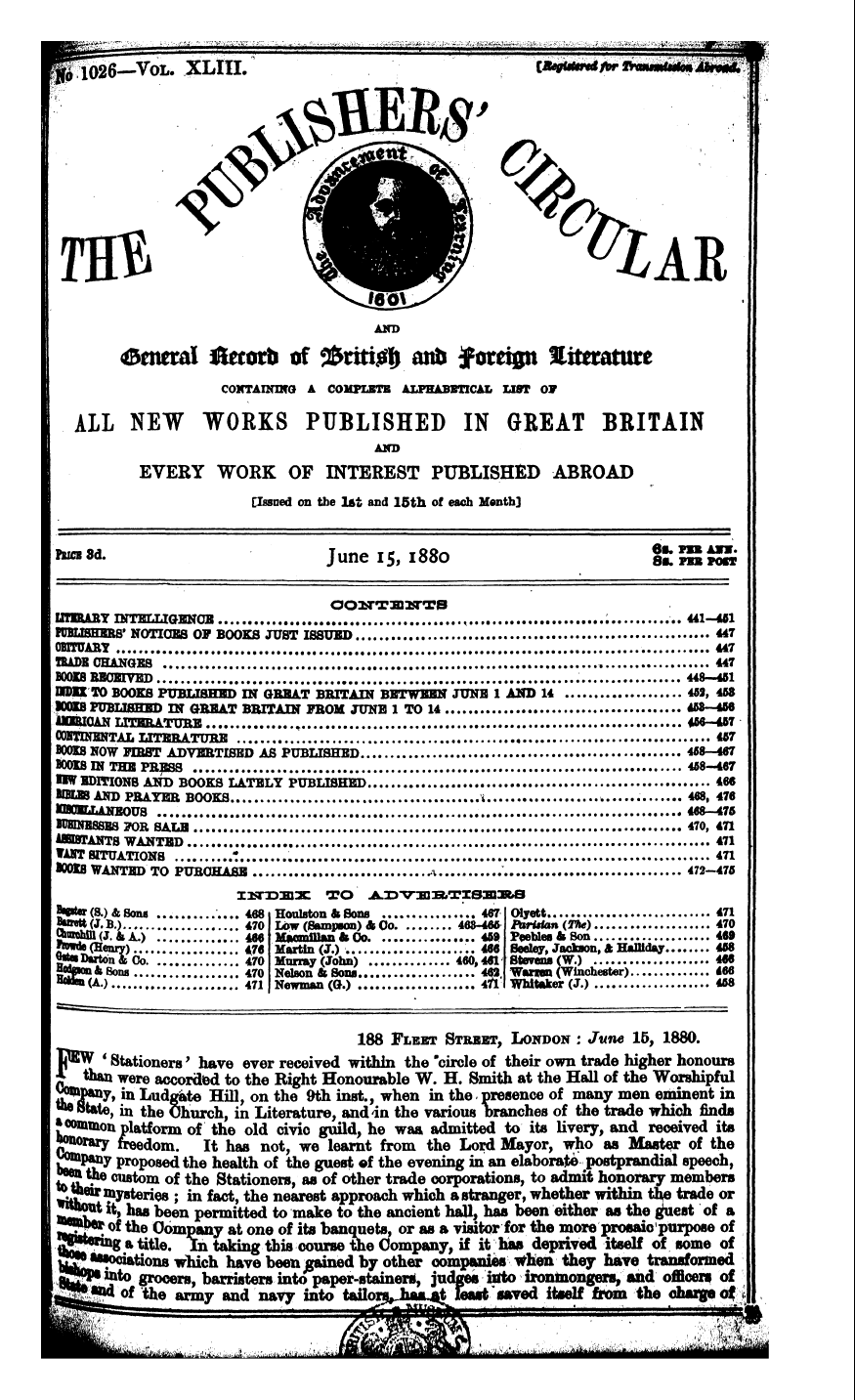 Publishers’ Circular (1880-1890)