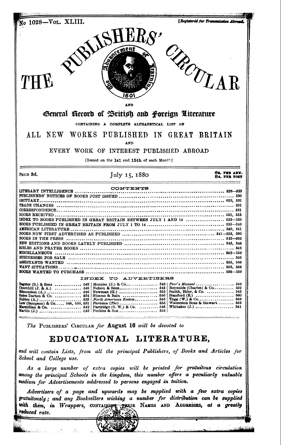 Publishers’ Circular (1880-1890)