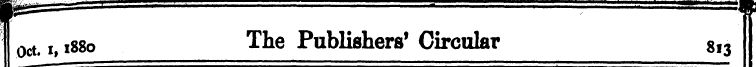 1 oct. i, 1880 The Publishers 1 Circular...