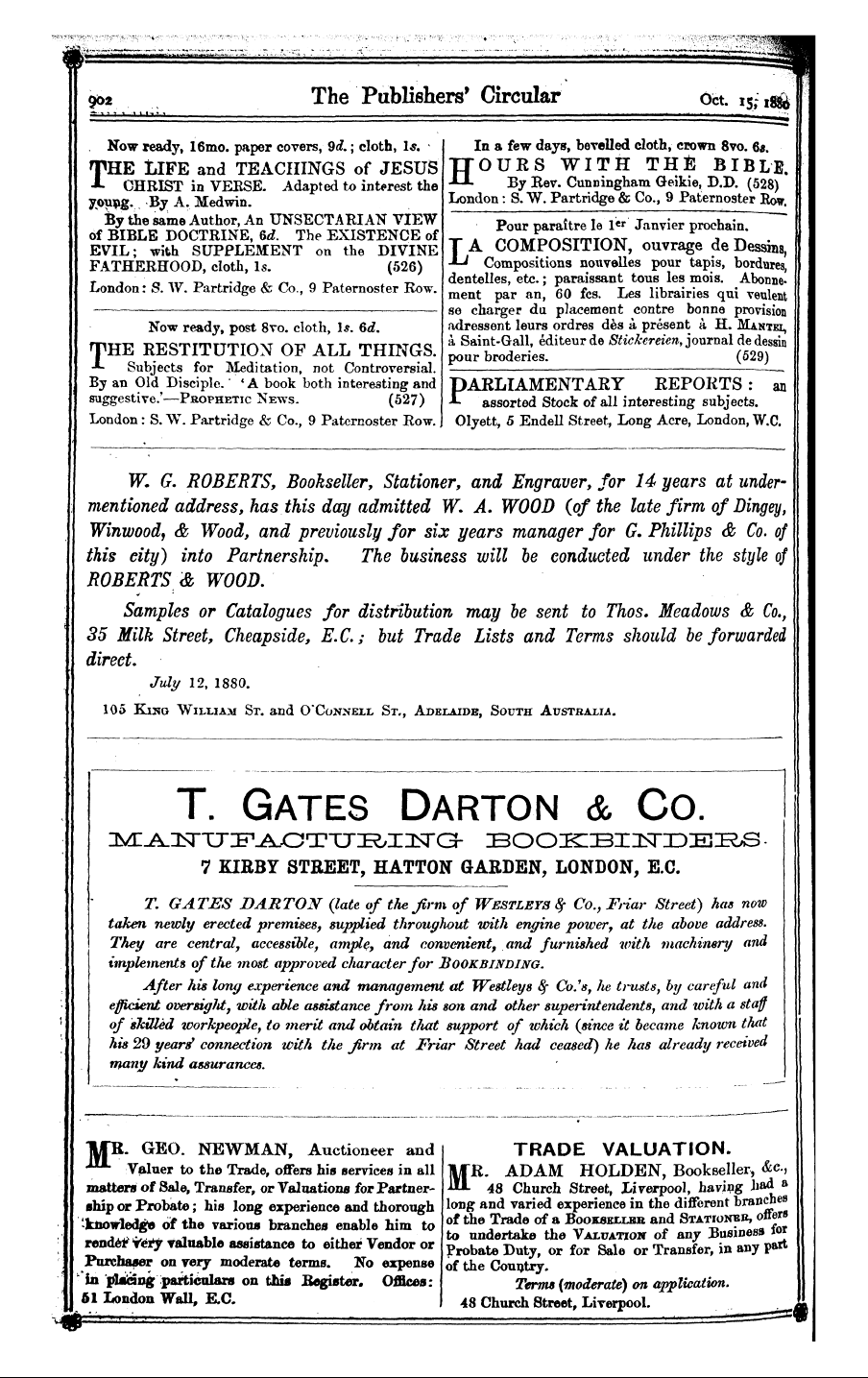 Publishers’ Circular (1880-1890): jS F Y, 1st edition: 42