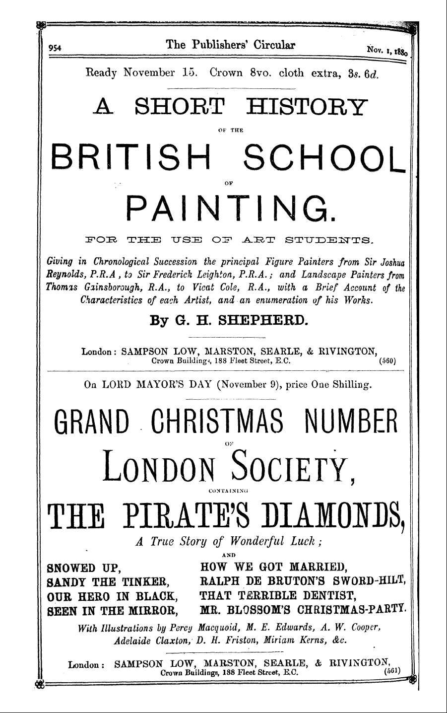 Publishers’ Circular (1880-1890): jS F Y, 1st edition: 46