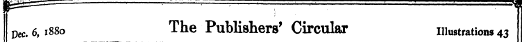 Dec. 6,1880 The Publishers' Circular ill...