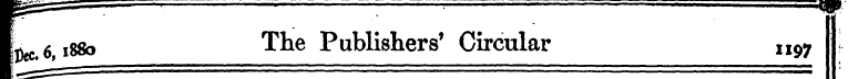 ¦ Dec. 6,1880 The Publishers* Circular I...