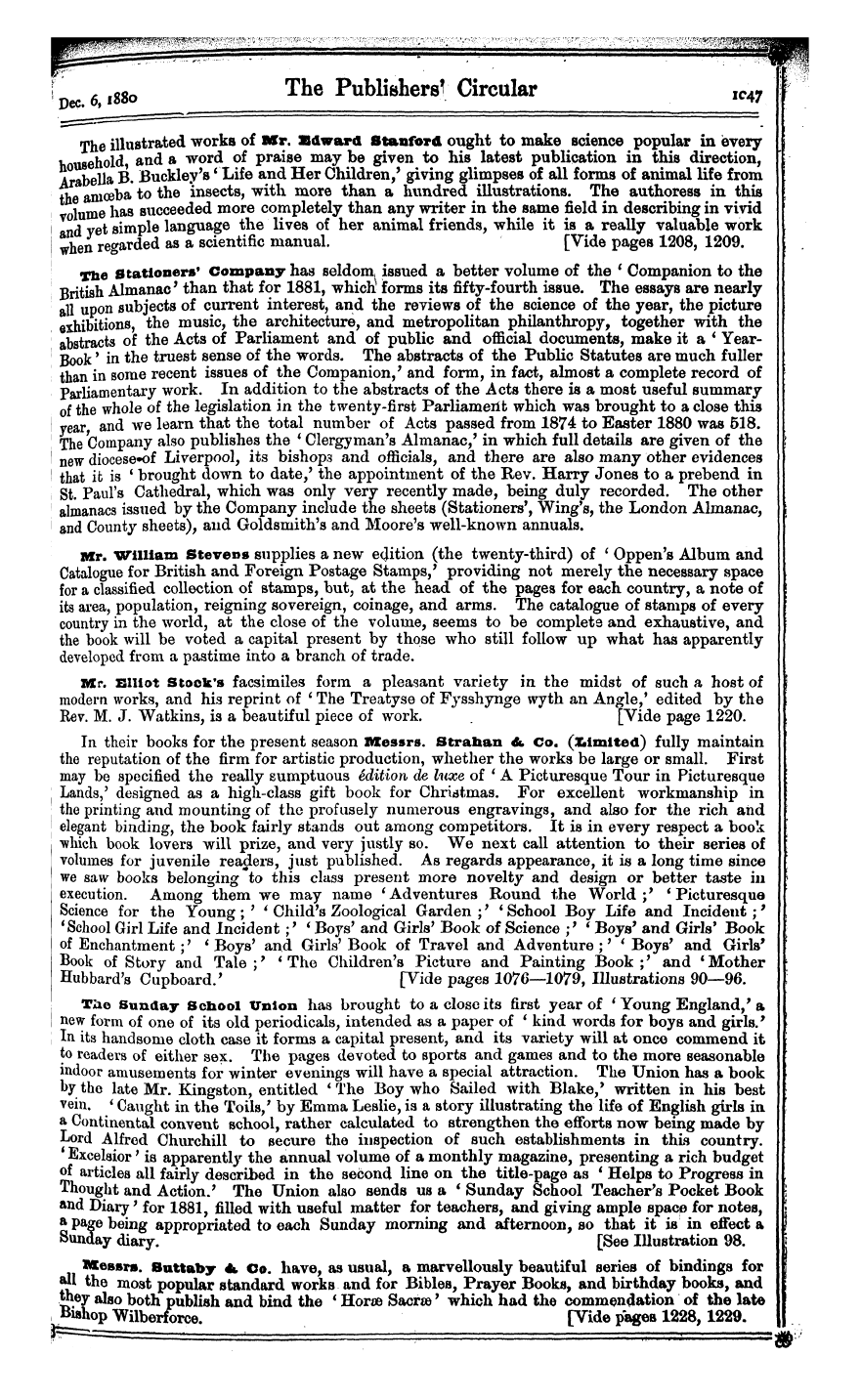 Publishers’ Circular (1880-1890): jS F Y, 1st edition: 15