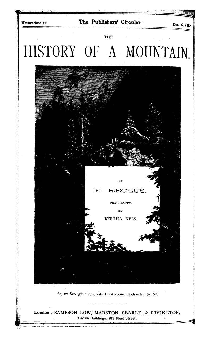 Publishers’ Circular (1880-1890): jS F Y, 1st edition - Ad10401