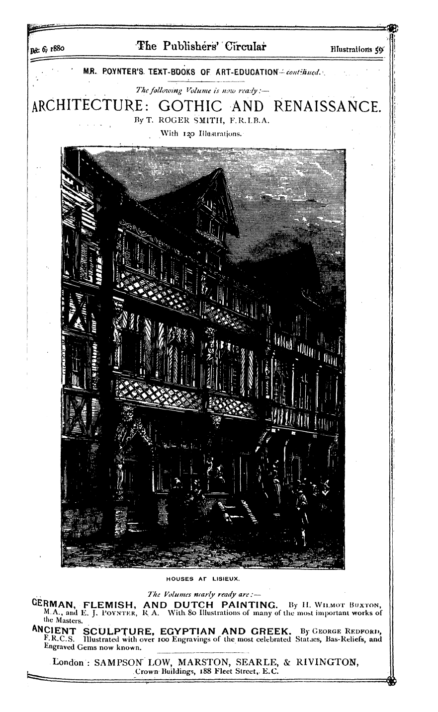 Publishers’ Circular (1880-1890): jS F Y, 1st edition: 109