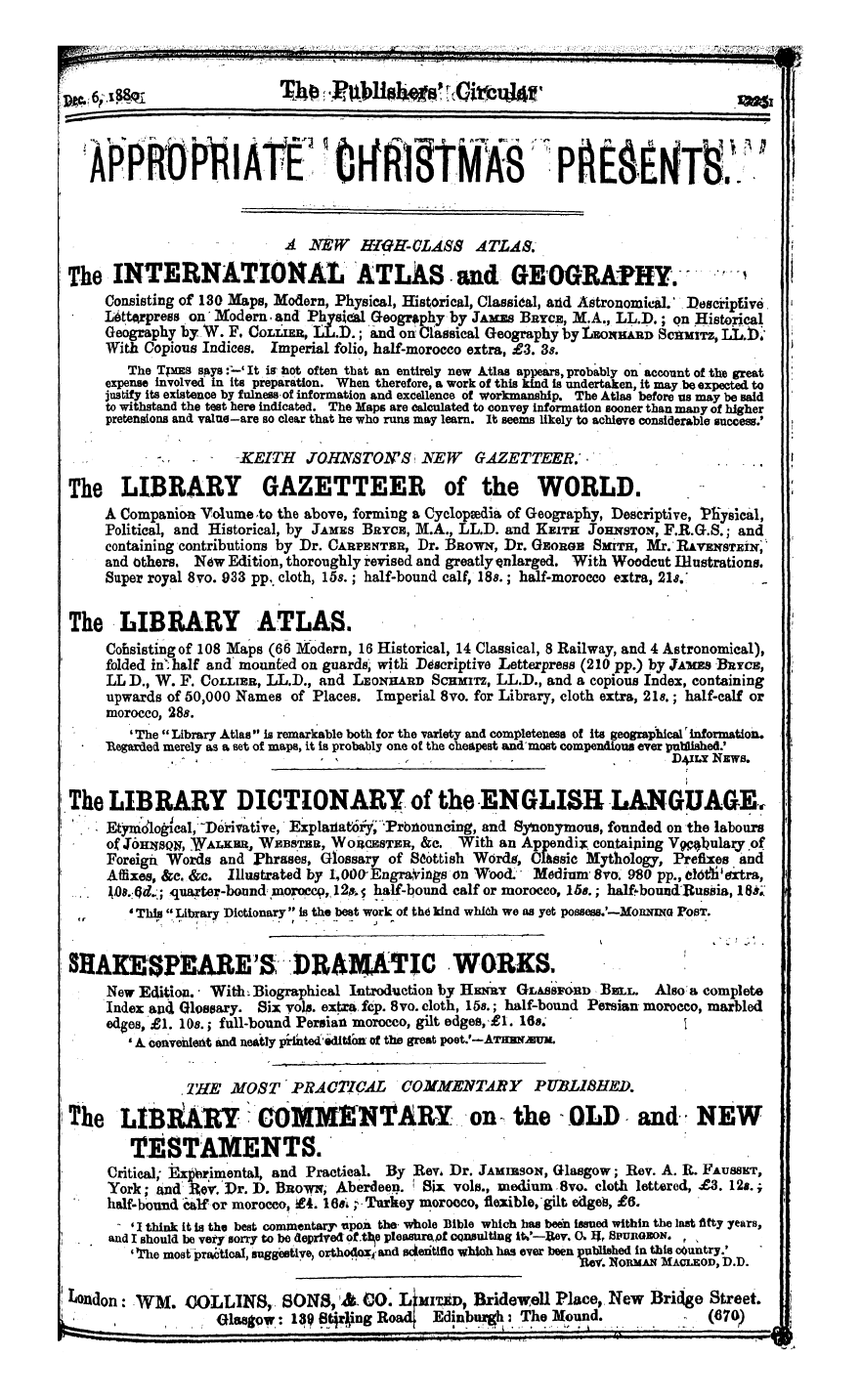 Publishers’ Circular (1880-1890): jS F Y, 1st edition - L> A ¦Igsor Tkfe Ihlblislfceafs ¦ ? Vghf...