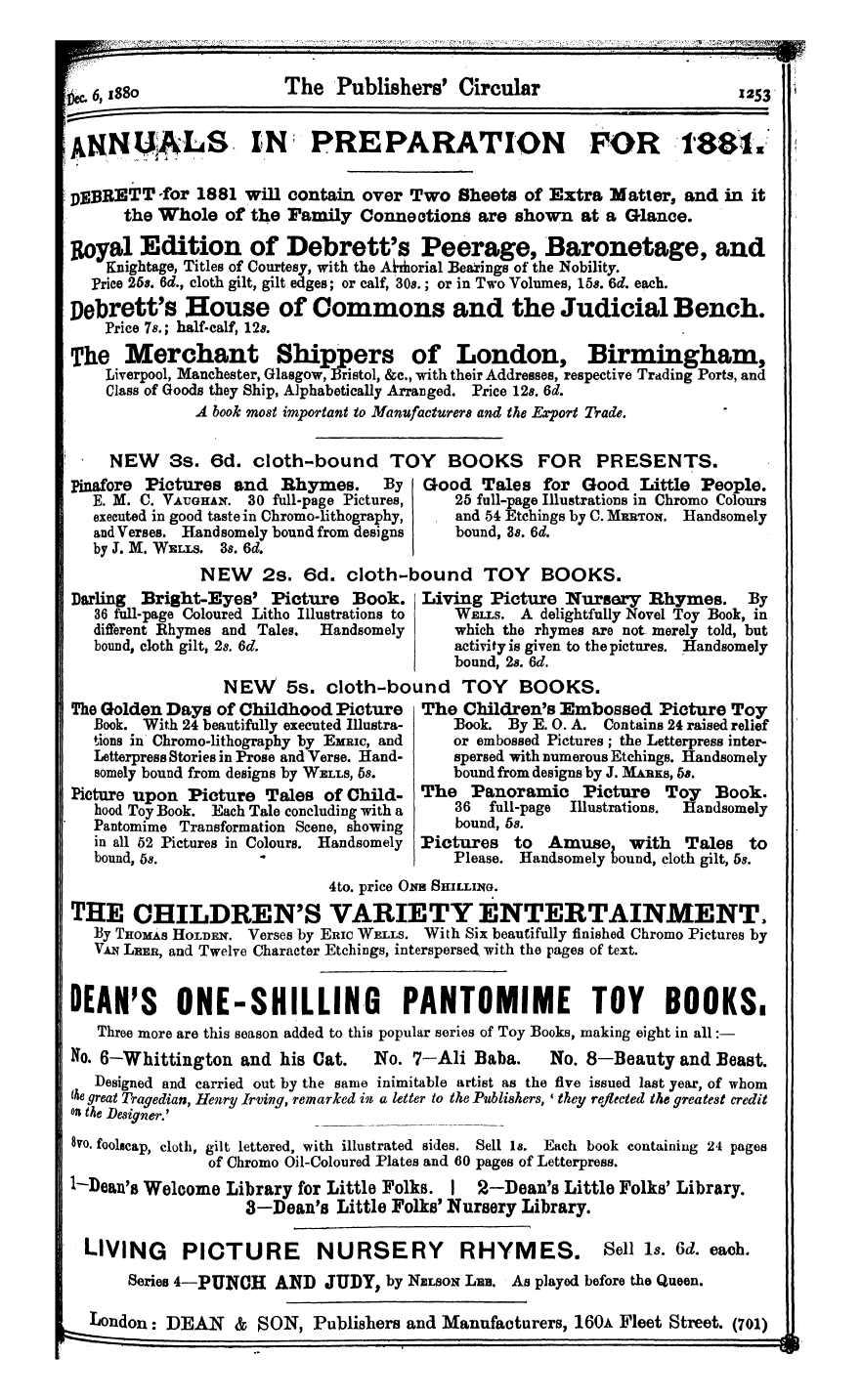 Publishers’ Circular (1880-1890): jS F Y, 1st edition - ^ B Th, .. ¦ ¦;¦ ¦ ' ¦ ¦? ' ¦'¦'¦ • ¦ ',...