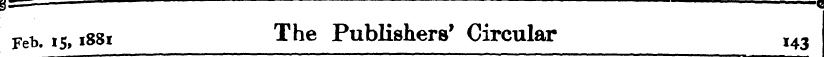 Feb. 15,1881 ^he Publishers' Circular I4...