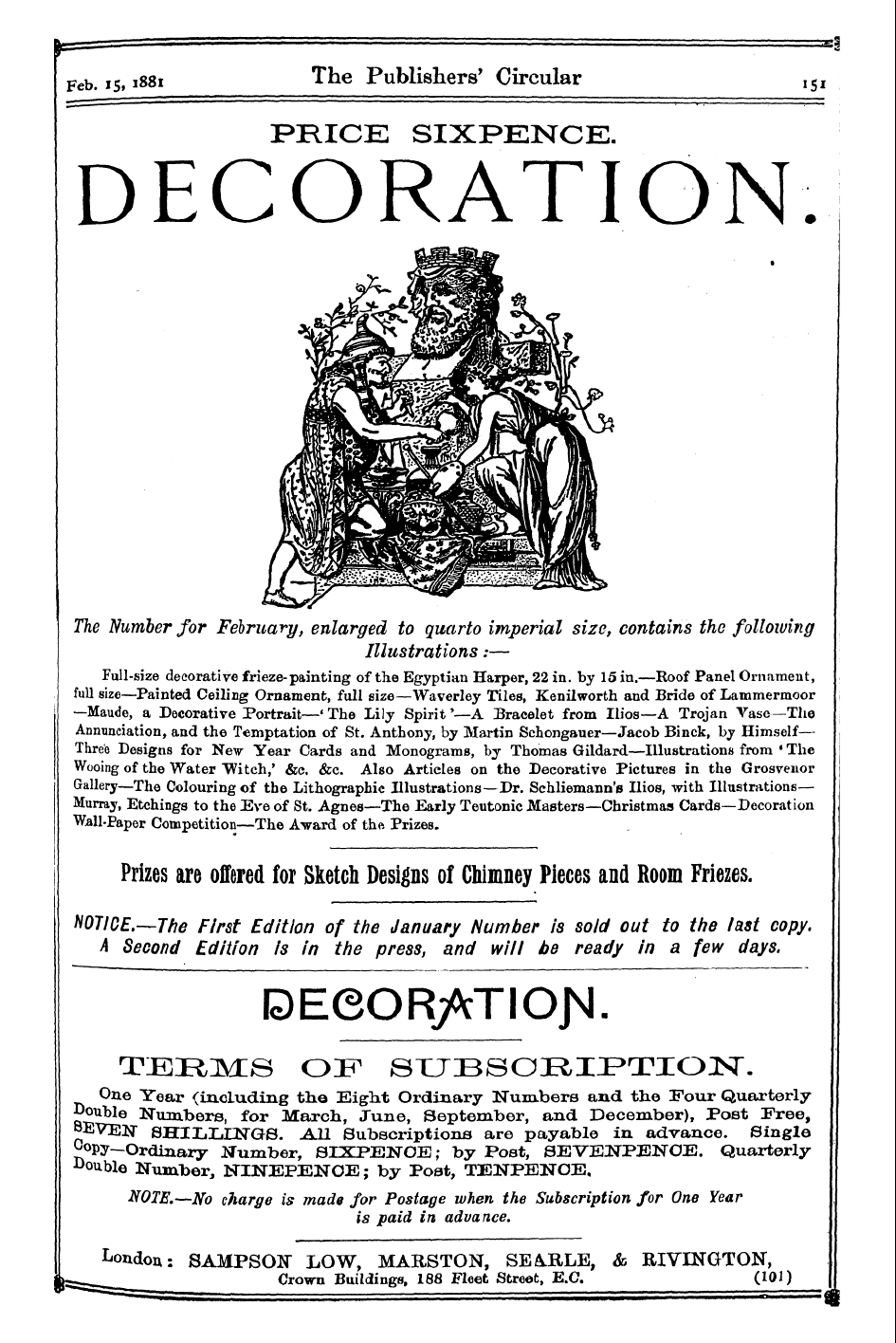 Publishers’ Circular (1880-1890): jS F Y, 1st edition - Ad02701