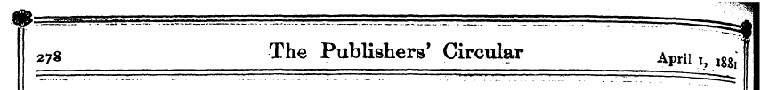 278 The Publishers' Circular April | lgg