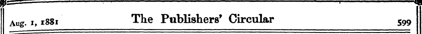 p — ' ' ' » <a Aug. i, 1881 Tke Publishe...