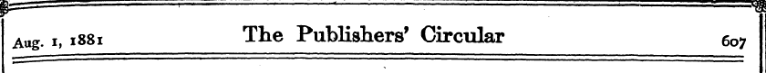 p=— ' ' ^ Aug. !, 1881 The Publishers' C...