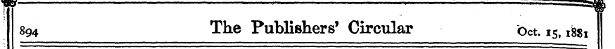 894 The Publishers' Circular Oct. 15, i%...