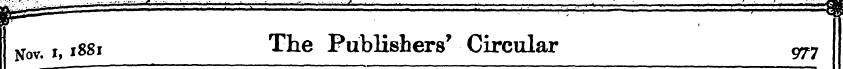 Nov .,, 1881 The Publishers' Circular 9r...