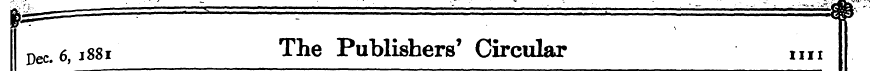 Dec. 6,1881 The Publishers' Circular mi