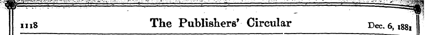 ins The Publishers' Circular Dec, 61881 ...