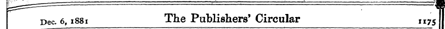 Dec. 6,1881 The Publishers' Circular u 7...