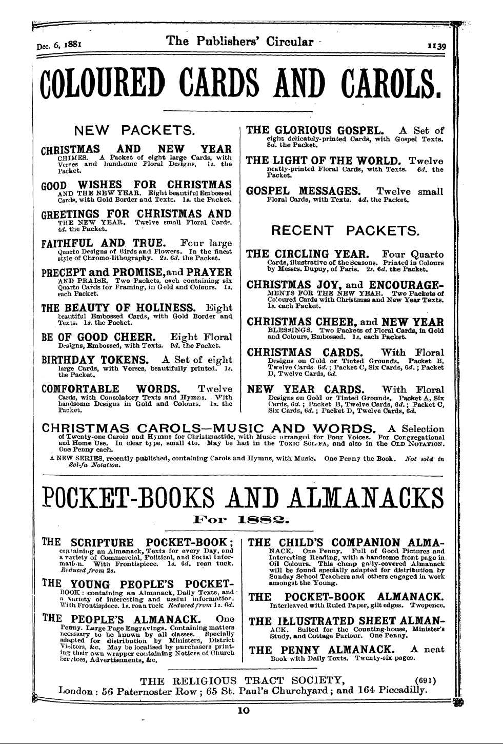 Publishers’ Circular (1880-1890): jS F Y, 1st edition - Ar08301