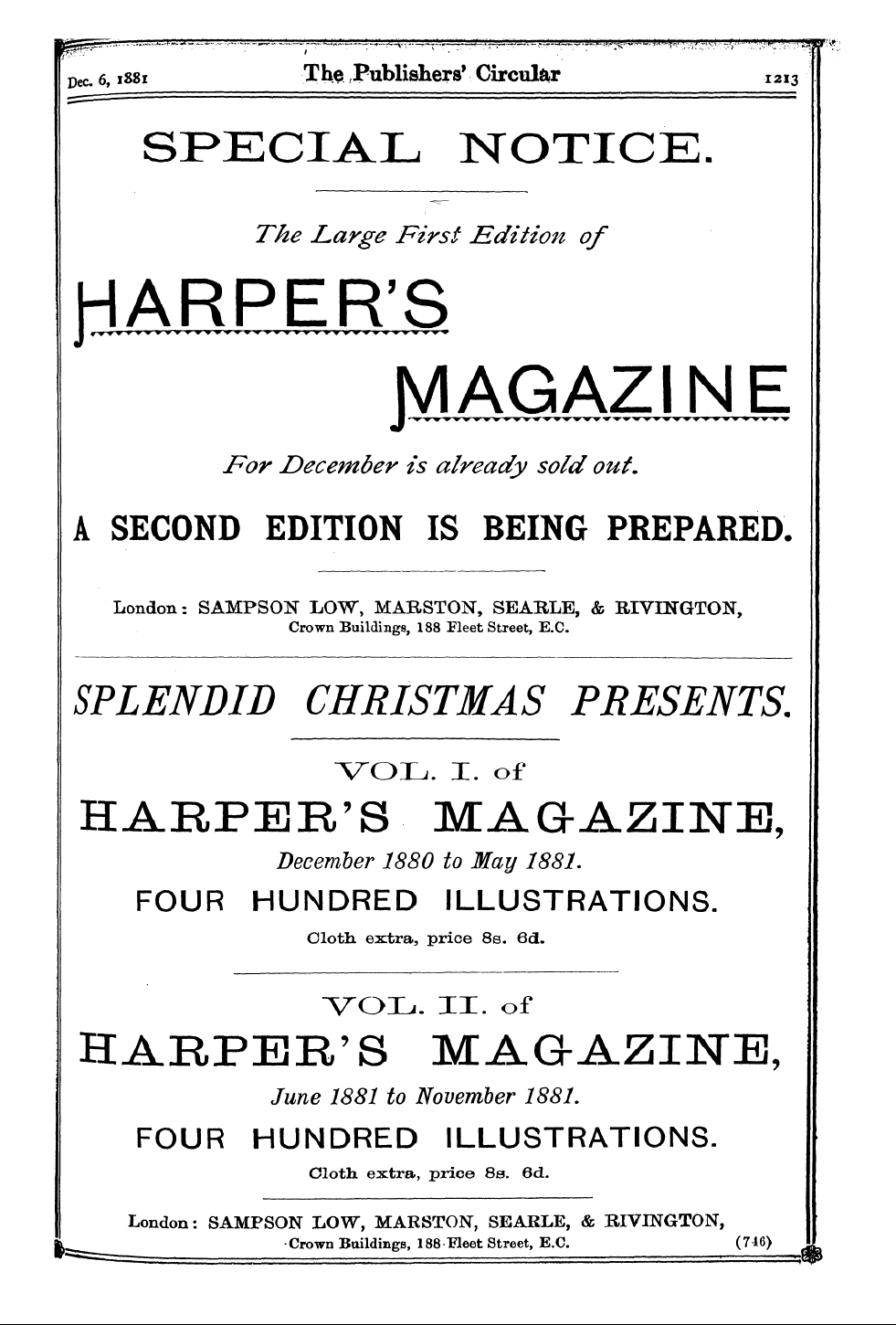 Publishers’ Circular (1880-1890): jS F Y, 1st edition: 157