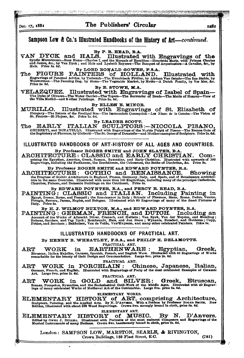 Publishers’ Circular (1880-1890): jS F Y, 1st edition: 35