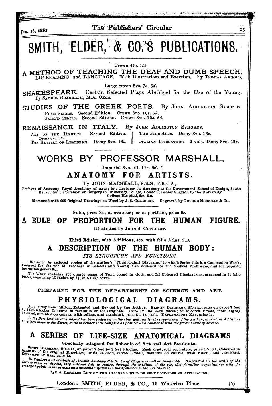 Publishers’ Circular (1880-1890): jS F Y, 1st edition - Ad02301