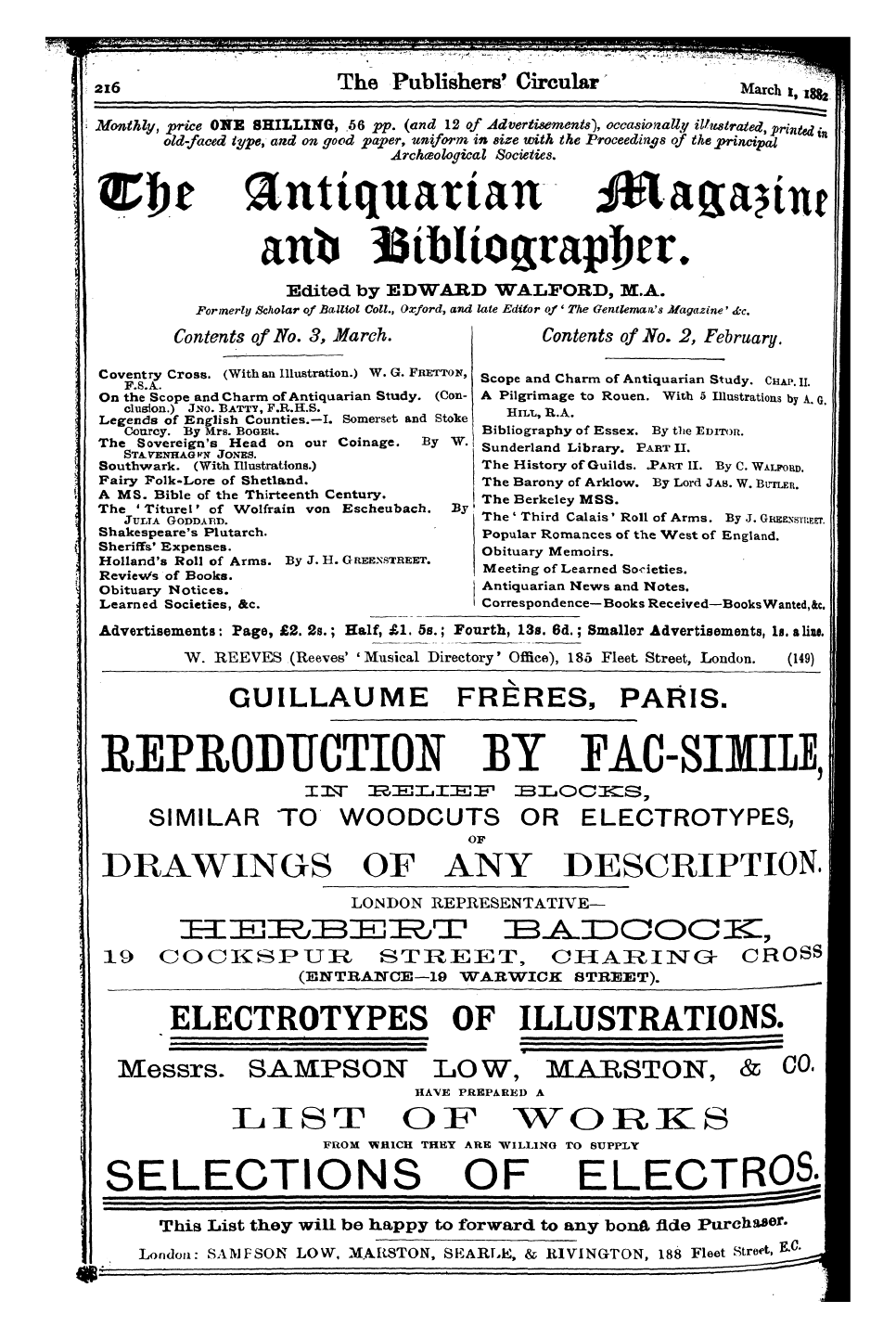 Publishers’ Circular (1880-1890): jS F Y, 1st edition: 32