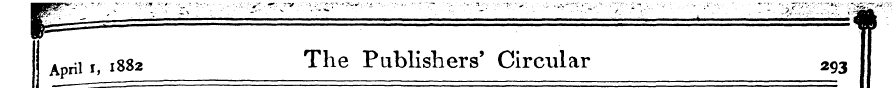 April i, 1882 The Publishers' Circular 2...