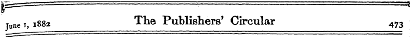June i, 1882 The Publishers 1 Circular 4...